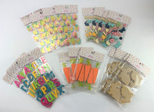 Load image into Gallery viewer, 18 Pack - EASTER SPRING Assorted Adhesive Window Decorations Bunny Eggs Letters