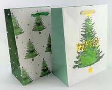 Load image into Gallery viewer, 80 Holiday Gift Bags Coordinating Christmas Gift Wrapping Bags Bulk Set 7" x 9"
