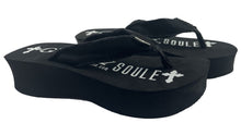 Load image into Gallery viewer, Gypsy Soule Platform Wedge Sandals, Van Glow 2in Comfort Heel Flip Flops, Black