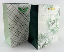 Load image into Gallery viewer, 80 Holiday Gift Bags Coordinating Christmas Gift Wrapping Bags Bulk Set 7" x 9"