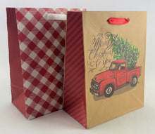 Load image into Gallery viewer, 80 Holiday Gift Bags Coordinating Christmas Gift Wrapping Bags Bulk Set 7" x 9"