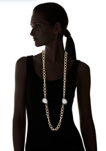 Load image into Gallery viewer, Grand Bazaar Double-Station Necklace, Swarovski Elements, 22k Gold-Plated Brass