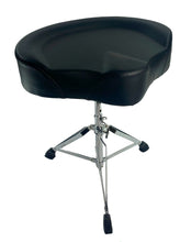 Load image into Gallery viewer, Zension DRUM THRONE MotorCycle-Style Seat Black Double Braced Padded Swivel