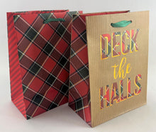 Load image into Gallery viewer, 80 Holiday Gift Bags Coordinating Christmas Gift Wrapping Bags Bulk Set 7" x 9"