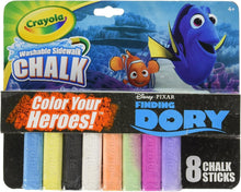 Load image into Gallery viewer, Case of 64 pcs - Crayola SIDEWALK CHALK - Disney Pixar Finding Dory - 8 Sets of 8 Colors