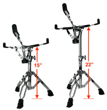 Load image into Gallery viewer, Zenison SNARE DRUM STAND Double Braced Chrome Percussion Drummer Gear Heavy Duty