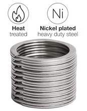 Load image into Gallery viewer, 10-PACK Key Rings - Nickel Plated Heavy Duty Steel - Extra Large 1.25" Diameter