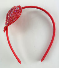 Load image into Gallery viewer, Cat & Jack™ Girls' Glitter Sweet-Heart Headband - Red - New with Tags