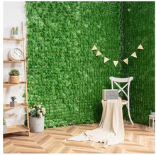Load image into Gallery viewer, Artificial Hedge 60"x10' Evergreen Faux Ivy Vine Roll Privacy Fence Leaf Screen