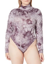 Load image into Gallery viewer, KENDALL + KYLIE Womens Mock Neck Ruched Sleeve Bodysuit