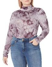 Load image into Gallery viewer, KENDALL + KYLIE Womens Mock Neck Ruched Sleeve Bodysuit