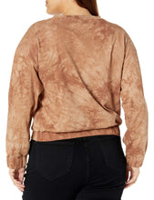 Load image into Gallery viewer, KENDALL + KYLIE Women's Elastic Waist Lounge Sweatshirt, Brown, Large