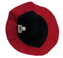 Load image into Gallery viewer, Lot of 50 Lids Bucket Hats - Two Tone Catcher's Bucket Hats Unisex Adult Red/Black One Size