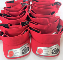 Load image into Gallery viewer, Lot of 50 Lids Visors - Adjustable Sun Visor Caps Hats for Resale/Branding Unisex - Red
