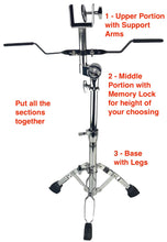 Load image into Gallery viewer, Zenison Double Braced Bongo Stand Gig Bag Height Adjustable Pivoting Heavy Duty