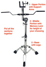 Load image into Gallery viewer, Zenison Double Braced Bongo Stand Gig Bag Height Adjustable Pivoting Heavy Duty