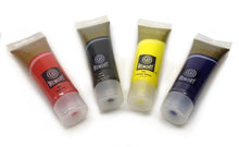 Load image into Gallery viewer, ACRYLIC PAINTS SET 4 x 120ml Tubes Red Blue Black Yellow Canvas Crafts Painting