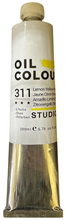 Load image into Gallery viewer, Artist Quality Oil Paint, Color 311 Lemon Yellow, 200 ml Tube, ASTM D4236