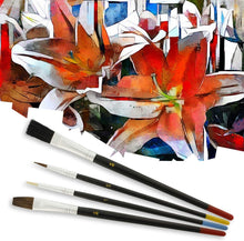 Load image into Gallery viewer, 15pc Artist Paint Brush Set, all Purpose Oil, Watercolor, and Acrylic Paints