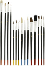 Load image into Gallery viewer, 15pc Artist Paint Brush Set, all Purpose Oil, Watercolor, and Acrylic Paints