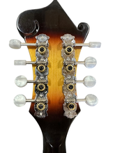 Load image into Gallery viewer, Zenison Sunburst Manodlin 8 String Acoustic F-Style Mandolin Silver Hardware