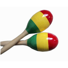 Load image into Gallery viewer, Zenison Large Authentic Wooden Maracas 3" x 9.5" Pair of Professional Maracas