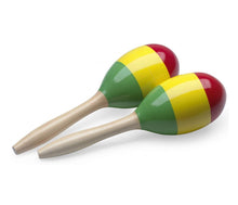 Load image into Gallery viewer, Zenison Large Authentic Wooden Maracas 3" x 9.5" Pair of Professional Maracas
