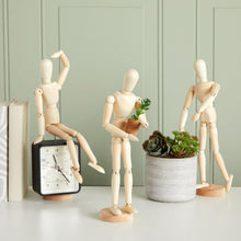 Load image into Gallery viewer, 12" Artists Wooden Jointed Mannequin for Drawing The Human Figure or Home Decoration