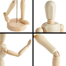 Load image into Gallery viewer, 12" Artists Wooden Jointed Mannequin for Drawing The Human Figure or Home Decoration