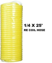 Load image into Gallery viewer, 1/4" x 25ft Recoil Air Hose Re coil Spring Ends Pneumatic Compressor Tool 200psi