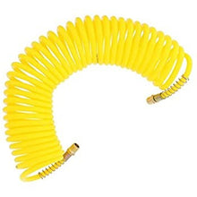 Load image into Gallery viewer, 1/4" x 25ft Recoil Air Hose Re coil Spring Ends Pneumatic Compressor Tool 200psi