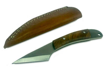 Load image into Gallery viewer, Damascus Steel Kiridashi -Japanese Utility Knife Leather Sheath Custom Handmade