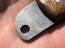 Load image into Gallery viewer, Damascus Steel Kiridashi -Japanese Utility Knife Leather Sheath Custom Handmade