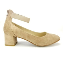 Load image into Gallery viewer, Mountain Sole, Women's Madyn Elastic Ankle Strap Pumps, Back Zipper Secure Fit
