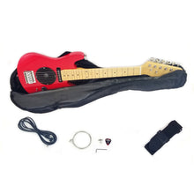 Load image into Gallery viewer, Kids 30 Inch Electric Guitar Combo, Built-in Amp, Solid Wood Body, Color: Red