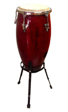 Load image into Gallery viewer, Zenison 12" CONGA DRUM with STAND Latin Percussion TUMBA - Red Wine Wood