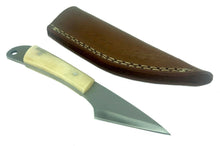 Load image into Gallery viewer, Damascus Steel Kiridashi -Japanese Utility Knife Leather Sheath Custom Handmade