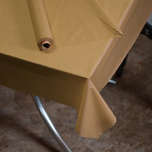 Load image into Gallery viewer, 40" GOLD Banquet TABLE COVER 26 foot Roll - Disposable Easy Cut - 40in x 26ft