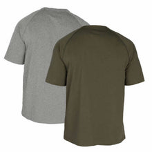 Load image into Gallery viewer, Rugged Elements Men's 2-Pack Cotton Blend Tee Shirts, Green & Gray, Small - New