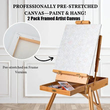 Load image into Gallery viewer, Artist Canvases For Paitning 2-Pack 8X10 Framed Pre-Stretched Cotton Duck Double Acrylic Gesso
