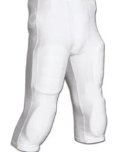 Load image into Gallery viewer, Champion YOUTH Football Practice Pants Touchback Lace-Up Hip & Leg Pads - White