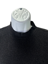 Load image into Gallery viewer, American Apparel Women's Long Sleeve Metallic Crop Turtleneck, Black, Medium