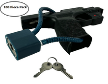Load image into Gallery viewer, 100 Pack Gun Cable Lock 13.5" Cable 30MM with Keys (Not Keyed Alike) Pistols Rifles & Shotguns