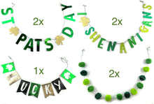 Load image into Gallery viewer, 7pc - SAINT PATRICKS's BANNERS - 60" Assorted Decorations St. Paddy Green Party