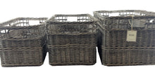 Load image into Gallery viewer, Metro Incorporated Rectangular Basket 3 Piece Set Large Nesting Storage Baskets