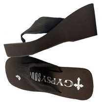 Load image into Gallery viewer, Gypsy Soule - 3" Heel Platform Thong Sandals Wedge Comfort Soles - Chocolate BROWN
