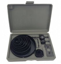 Load image into Gallery viewer, Case of 20 HOLE SAW 16 Piece Kits - 3/4"- 5" Diameter Drill Bit Mandrels in Case