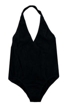 Load image into Gallery viewer, Ladies Halter Bodysuit American Apparel Cotton Spandex Bodysuit Black - M