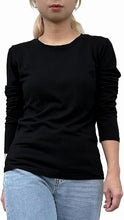 Load image into Gallery viewer, Women's' Classic Long-Sleeve Tee American Apparel Comfort T-Shirt - Black XL