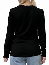 Load image into Gallery viewer, Women's' Classic Long-Sleeve Tee American Apparel Comfort T-Shirt - Black XL